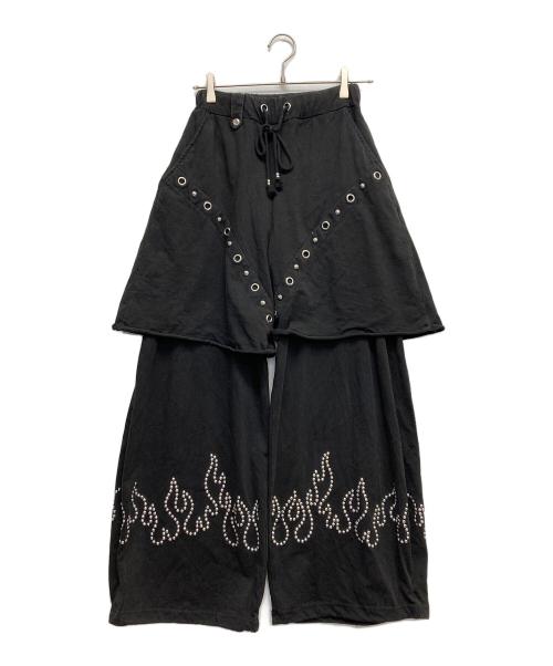 TK TAKEO KIKUCHI（ティーケー タケオキクチ）TK TAKEO KIKUCHI (ティーケー タケオキクチ) K’PJT by AOI 『Lightweight Pants』 ブラック サイズ:FREEの古着・服飾アイテム