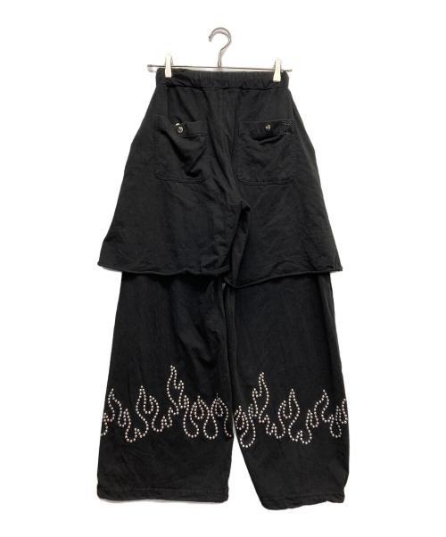 TK TAKEO KIKUCHI（ティーケー タケオキクチ）TK TAKEO KIKUCHI (ティーケー タケオキクチ) K’PJT by AOI 『Lightweight Pants』 ブラック サイズ:FREEの古着・服飾アイテム
