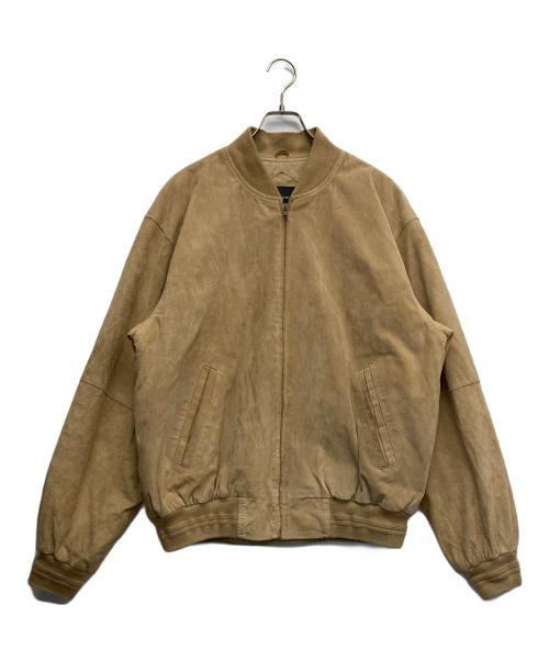 CROFT&BARROW（クロフトアンドバロー）CROFT&BARROW (クロフトアンドバロー) レザーボンバージャケット ブラウン サイズ:Lの古着・服飾アイテム