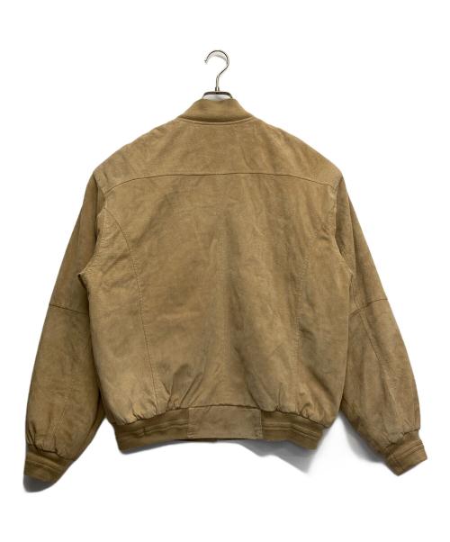 CROFT&BARROW（クロフトアンドバロー）CROFT&BARROW (クロフトアンドバロー) レザーボンバージャケット ブラウン サイズ:Lの古着・服飾アイテム