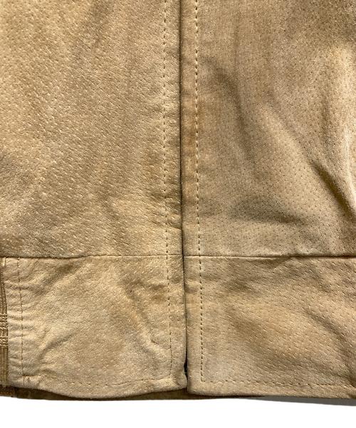 CROFT&BARROW（クロフトアンドバロー）CROFT&BARROW (クロフトアンドバロー) レザーボンバージャケット ブラウン サイズ:Lの古着・服飾アイテム