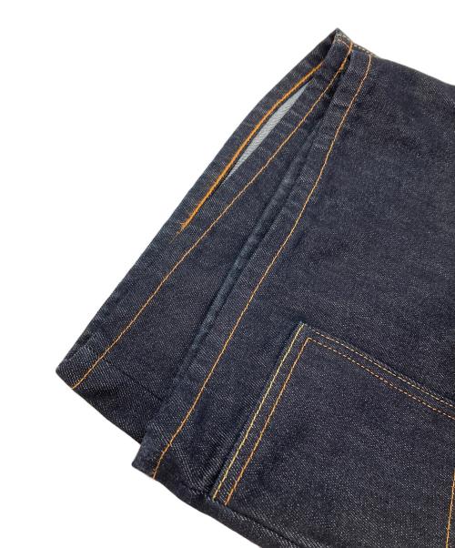 EVISU（エヴィス）EVISU (エヴィス) カモメ刺繍とスローガンプリント レギュラーフィット デニムショーツ インディゴ サイズ:32の古着・服飾アイテム