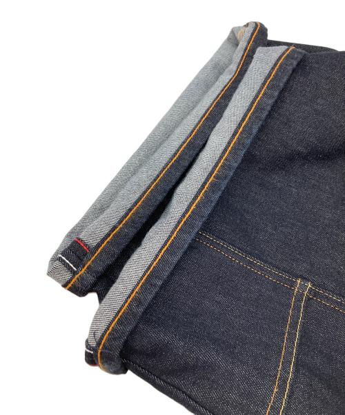 EVISU（エヴィス）EVISU (エヴィス) カモメ刺繍とスローガンプリント レギュラーフィット デニムショーツ インディゴ サイズ:32の古着・服飾アイテム