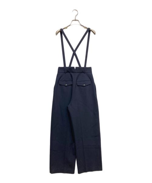 uncrave（アンクレイヴ）uncrave (アンクレイヴ) 【防しわ・UVカット・洗濯機洗い可】バルキーツイル ワイドパンツ ネイビーの古着・服飾アイテム