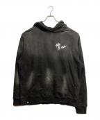 ANTIMIDアンチミッド）の古着「PIGMENT BACK PRINT HOODIE」｜ブラック