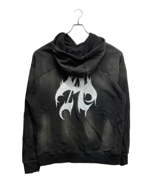 ANTIMID（アンチミッド）ANTIMID (アンチミッド) PIGMENT BACK PRINT HOODIE ブラック サイズ:Lの古着・服飾アイテム