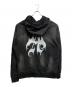 ANTIMID (アンチミッド) PIGMENT BACK PRINT HOODIE ブラック サイズ:L：8000円