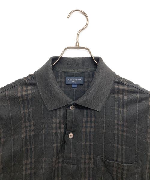 BURBERRY GOLF（バーバリーゴルフ）BURBERRY GOLF (バーバリーゴルフ) ポロシャツ ブラック サイズ:Lの古着・服飾アイテム