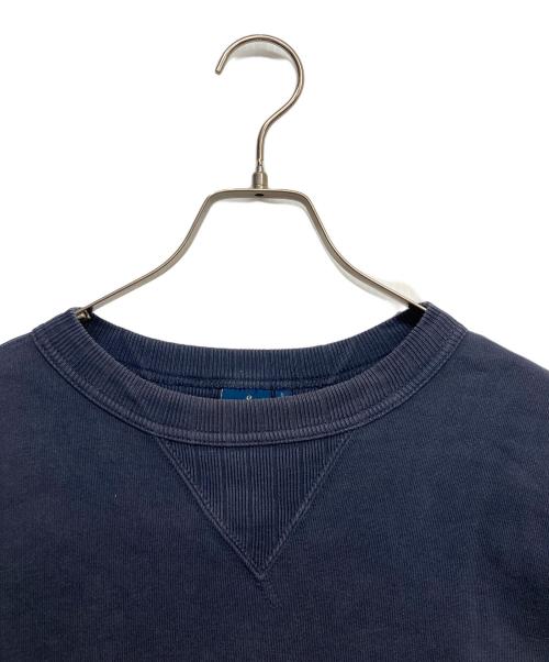 STUDIO D'ARTISAN（ステュディオダルチザン）STUDIO D'ARTISAN (ステュディオダルチザン) 前Vクルーネックスウェット ネイビー サイズ:Lの古着・服飾アイテム
