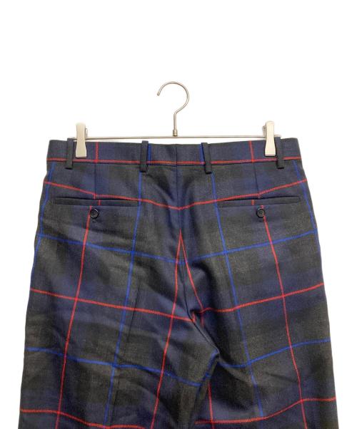 BERNARD ZINS（ベルナール ザンス）BERNARD ZINS (ベルナール ザンス) チェックウールパンツ ネイビー サイズ:FR40の古着・服飾アイテム