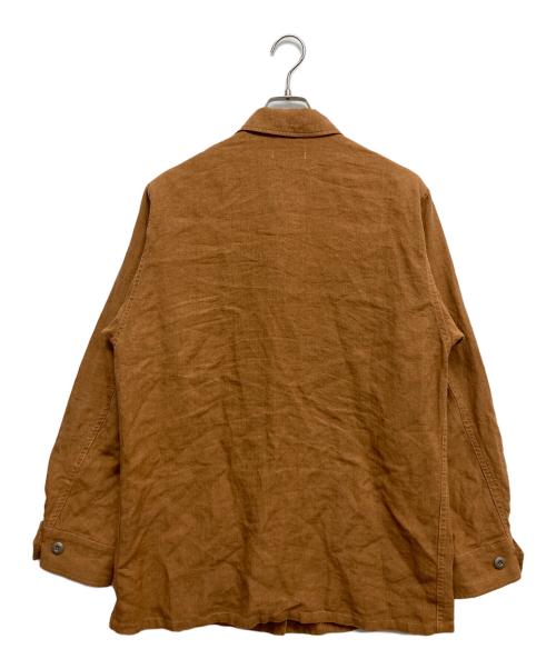 SLOW&CO（スロウアンドコー）slow&co (スロウアンドコー) リネンファティーグジャケット ブラウン サイズ:2の古着・服飾アイテム