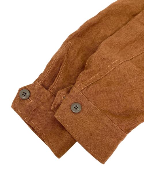 SLOW&CO（スロウアンドコー）slow&co (スロウアンドコー) リネンファティーグジャケット ブラウン サイズ:2の古着・服飾アイテム