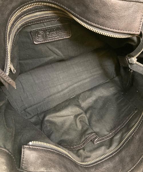 SLOW（スロウ）SLOW (スロウ) レザーハンドバッグ ブラックの古着・服飾アイテム