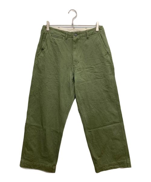 BEAMS PLUS（ビームスプラス）BEAMS PLUS (ビームスプラス) MIL Trousers Herringbone グリーン サイズ:Sの古着・服飾アイテム