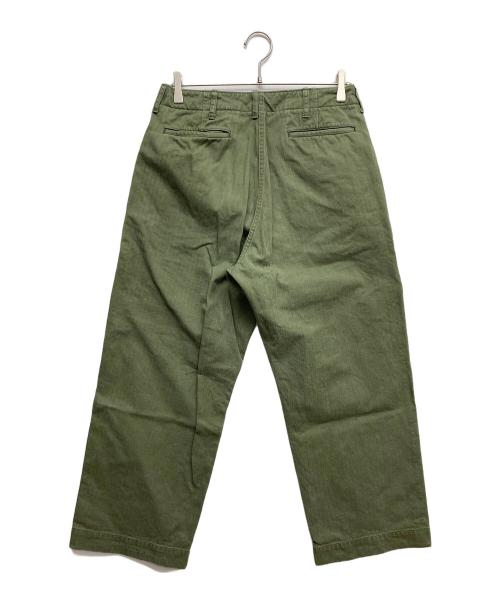 BEAMS PLUS（ビームスプラス）BEAMS PLUS (ビームスプラス) MIL Trousers Herringbone グリーン サイズ:Sの古着・服飾アイテム