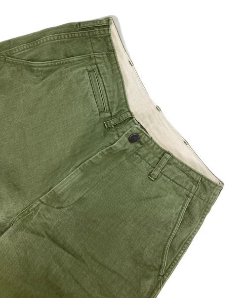 BEAMS PLUS（ビームスプラス）BEAMS PLUS (ビームスプラス) MIL Trousers Herringbone グリーン サイズ:Sの古着・服飾アイテム