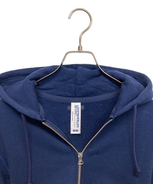 BEAMS PLUS（ビームスプラス）BEAMS PLUS (ビームスプラス) LOOPWHEELER (ループウィラー) 別注Slim Zip Sweat Hoody ブルー サイズ:Mの古着・服飾アイテム