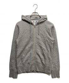 BEAMS PLUS（ビームスプラス）の古着「別注Slim Zip Sweat Hoody」｜ライトグレー
