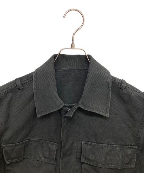 GUCCI（グッチ）GUCCI (グッチ) ユーティリティミリタリーシャツジャケット ブラック サイズ:38の古着・服飾アイテム