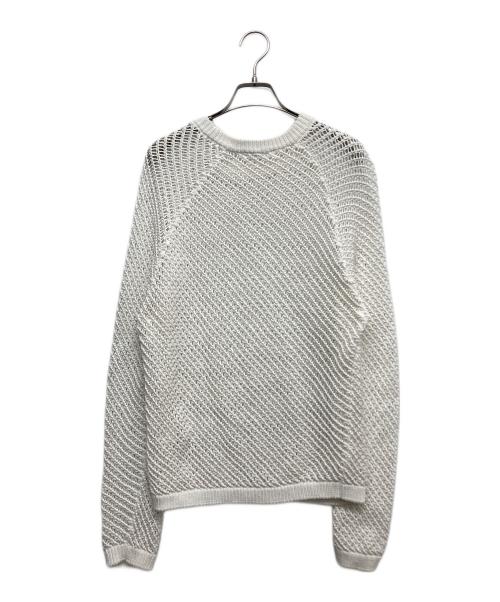 MACPHEE（マカフィー）MACPHEE (マカフィー) メッシュコットン ラグランスリーブプルオーバー ホワイト サイズ:Sの古着・服飾アイテム