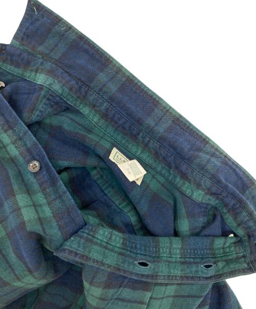 L.L.Bean（エルエルビーン）L.L.Bean (エルエルビーン) チェックシャツ グリーン サイズ:Mの古着・服飾アイテム