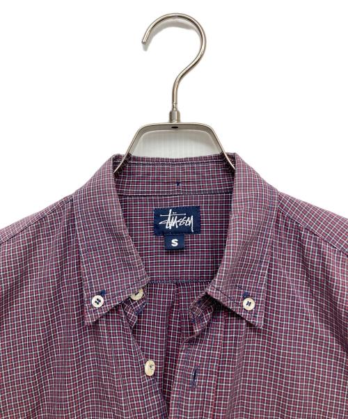 OLD STUSSY（オールドステューシー）OLD STUSSY (オールドステューシー) S/Sチェックシャツ レッド サイズ:Sの古着・服飾アイテム