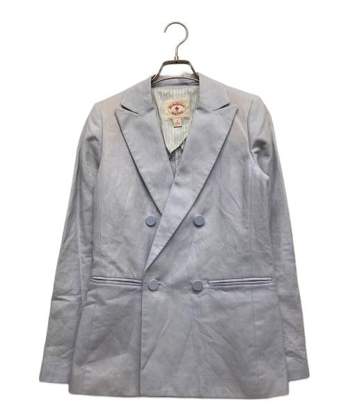 BROOKS BROTHERS（ブルックスブラザーズ）BROOKS BROTHERS (ブルックスブラザーズ) リネンブレンドダブルブレスドジャケット ピンクの古着・服飾アイテム
