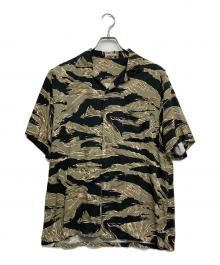 Denham（デンハム）の古着「カモフラSSシャツ」｜ブラック×オリーブ
