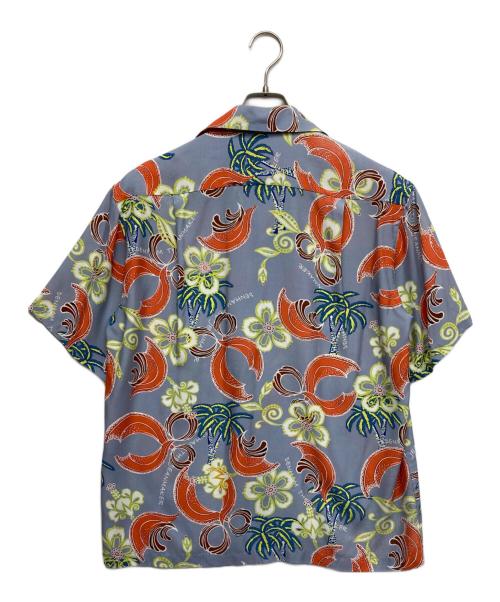 Denham（デンハム）Denham (デンハム) フラワープリントSSシャツ レッド×ブルー サイズ:Sの古着・服飾アイテム