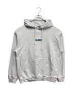 X-LARGEエクストララージ）の古着「CHENILLE SLANTED OG HOODED」｜ブルー×ライトグレー