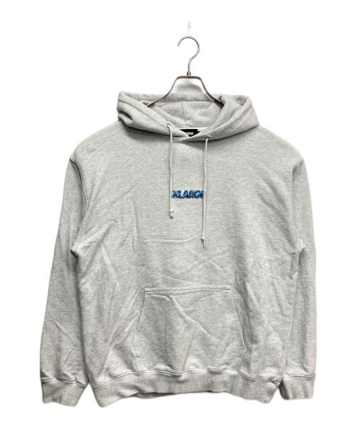 X-LARGE（エクストララージ）X-LARGE (エクストララージ) CHENILLE SLANTED OG HOODED ブルー×ライトグレー サイズ:Lの古着・服飾アイテム