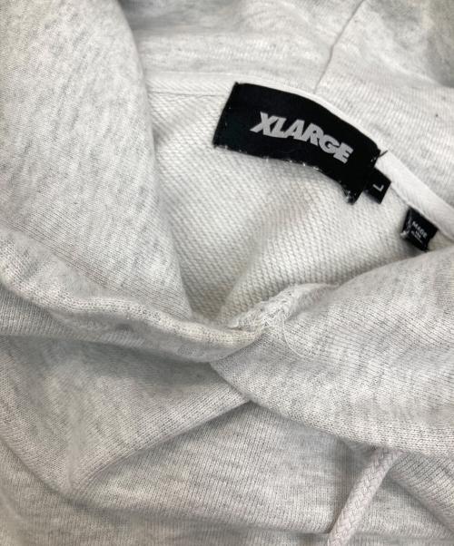 X-LARGE（エクストララージ）X-LARGE (エクストララージ) CHENILLE SLANTED OG HOODED ブルー×ライトグレー サイズ:Lの古着・服飾アイテム