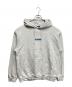 X-LARGE（エクストララージ）の古着「CHENILLE SLANTED OG HOODED」｜ブルー×ライトグレー