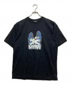 X-LARGEエクストララージ）の古着「プリントTシャツ」｜ブルー×ブラック
