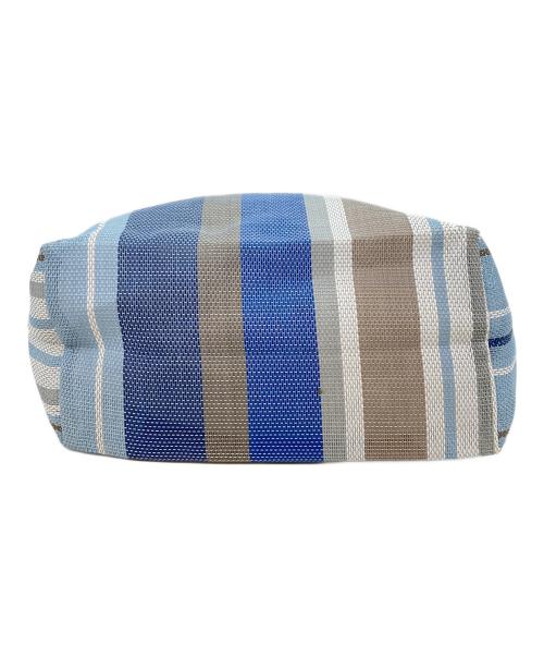 MARNI（マルニ）MARNI (マルニ) マーケットストライプトートバッグ ブルーの古着・服飾アイテム