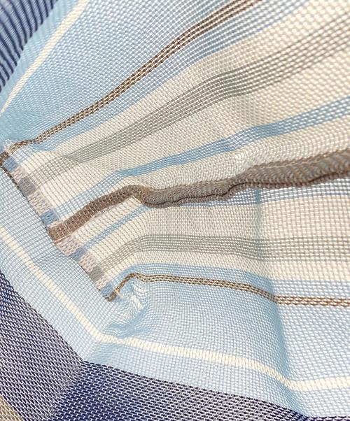 MARNI（マルニ）MARNI (マルニ) マーケットストライプトートバッグ ブルーの古着・服飾アイテム