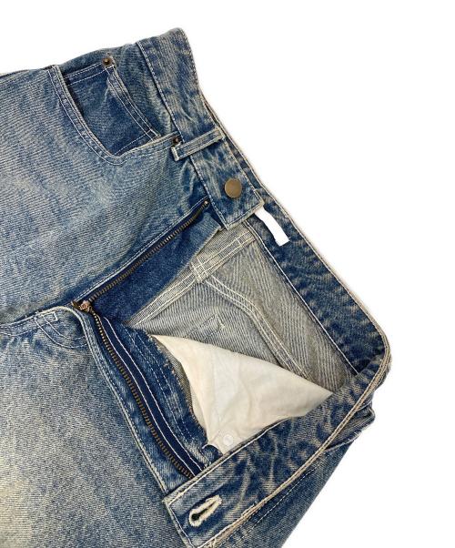 WYM LIDNM（ウィム バイ リドム）WYM LIDNM (ウィム バイ リドム) VINTAGE WASHED CURVED DENIM ブルー サイズ:XSの古着・服飾アイテム