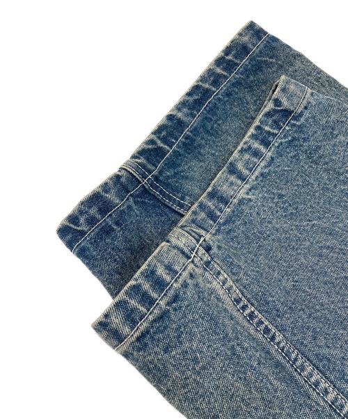 WYM LIDNM（ウィム バイ リドム）WYM LIDNM (ウィム バイ リドム) VINTAGE WASHED CURVED DENIM ブルー サイズ:XSの古着・服飾アイテム