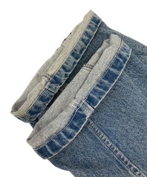 WYM LIDNM（ウィム バイ リドム）WYM LIDNM (ウィム バイ リドム) VINTAGE WASHED CURVED DENIM ブルー サイズ:XSの古着・服飾アイテム