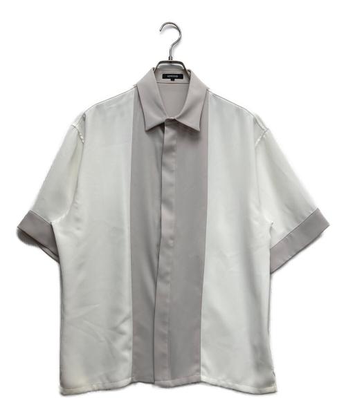 LOVELESS（ラブレス）LOVELESS (ラブレス) ブロッキングショートスリーブシャツ ホワイト サイズ:Lの古着・服飾アイテム