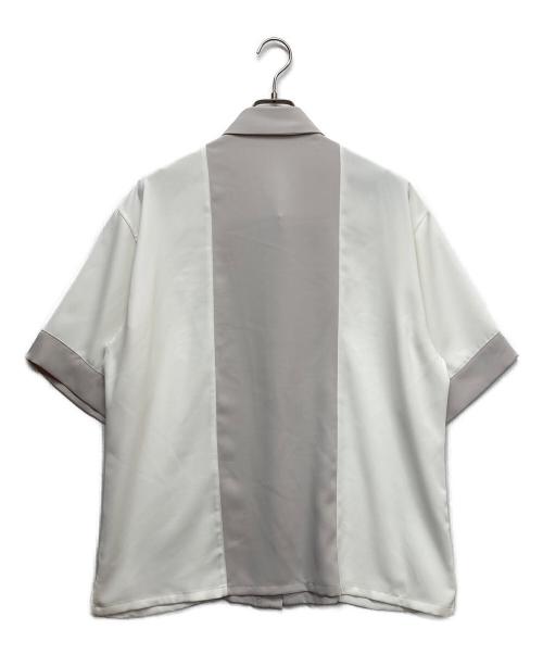 LOVELESS（ラブレス）LOVELESS (ラブレス) ブロッキングショートスリーブシャツ ホワイト サイズ:Lの古着・服飾アイテム