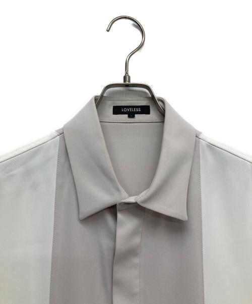 LOVELESS（ラブレス）LOVELESS (ラブレス) ブロッキングショートスリーブシャツ ホワイト サイズ:Lの古着・服飾アイテム