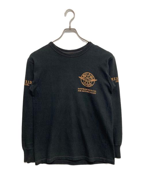 WEST RIDE（ウエストライド）WEST RIDE (ウエストライド) プリントスウェット スウェット　トップス ブラック サイズ:36の古着・服飾アイテム