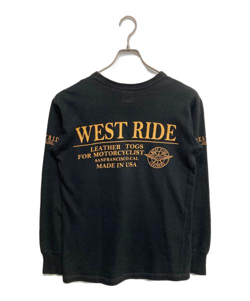 WEST RIDE（ウエストライド）WEST RIDE (ウエストライド) プリントスウェット スウェット　トップス ブラック サイズ:36の古着・服飾アイテム