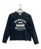 SAMURAI JEANSサムライジーンズ）の古着「プリントカットソー」｜ブラック