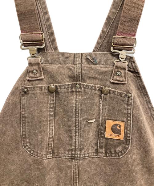 CarHartt（カーハート）CarHartt (カーハート) ダックダブルニーオーバーオール ブラウン サイズ:W42×L30の古着・服飾アイテム