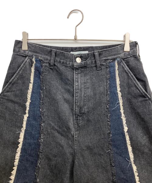 jieda（ジエダ）Jieda (ジエダ) SWITCHING OVER DENIM PANTS ブラック サイズ:2の古着・服飾アイテム