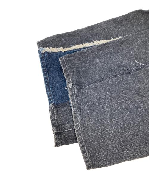 jieda（ジエダ）Jieda (ジエダ) SWITCHING OVER DENIM PANTS ブラック サイズ:2の古着・服飾アイテム