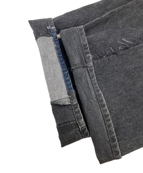jieda（ジエダ）Jieda (ジエダ) SWITCHING OVER DENIM PANTS ブラック サイズ:2の古着・服飾アイテム