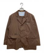 The shepherd UNDERCOVERザシェパード アンダーカバー）の古着「Ｔ／ＣツイルパッカリングルーズＪＫＴテーラードジャケット」｜ブラウン